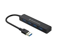 Conceptronic Hub USB C4PUSB3 4 ports USB-A USB 3.1 Gen1 5 GBit/s noir