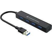 Conceptronic C4PUSB3 Hub USB 4 ports USB-A USB 3.1 Gen1 5 GBit/s noir C4PUSB3