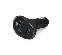 Conceptronic CARDEN06B Chargeur Auto Universel Noir - 3 Ports USB 3.2 Gen 1 (3.1 Gen 1) - 5V, 2.4A/1.5A - Alimentation Allume-Cigare 12-24V