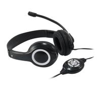 Conceptronic CCHATSTARU2B - Micro-casque - sur-oreille - filaire - USB - noir, blanc