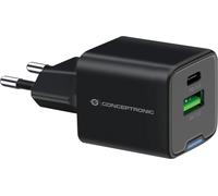 CONCEPTRONIC Chargeur 2Port 20W,1xUSB-C,1xUSB-A 1.5m sw