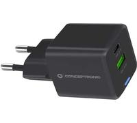 CONCEPTRONIC Chargeur 2Port 33W,1xUSB-C,1xUSB-A +3-in-1 sw