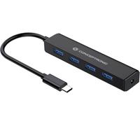 Conceptronic CTC4USB3 Hub USB 4 ports USB-A USB 3.1 Gen1 5 GBit/s avec fiche mâle USB-C noir CTC4USB3