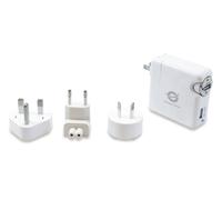 Conceptronic CUSBCHARKIT chargeur d'appareils mobiles Caméra Numérique, Ordinateur portable, PDA, Smartphone, Tablette Blanc Secteur, Allume-cigare Auto, Intérieure