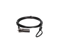 Conceptronic CUSTODIO01BS Câble Antivol pour Ordinateur Portable 1.8m, Serrure à Combinaison, Diamètre 4.5mm, Noir, Conforme RoHS