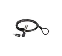 Conceptronic CUSTODIO02BN Câble Antivol Nano Noir 1.8m Ø4.5mm avec Serrure à Clé (x2) pour Ordinateur Portable - Conformité RoHS