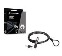 Conceptronic câble antivol CUSTODIO02BN – verrou PC avec clé Nano Lock 1,8 m Noir
