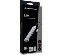 Conceptronic Docking Station DONN28G USB-C To HDMI 2x USB-A, 2x USB-C, SD TF - 0.25m Cable
