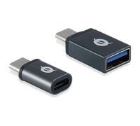 Conceptronic DONN04G changeur de genre de câble USB 3.1 Gen 1 Type-C, USB 2.0 Type-C USB 3.1 Gen 1 Type-A, USB 2.0 Micro Noir