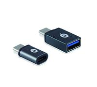 Conceptronic DONN04G Lot de 2 adaptateurs OTG USB-C vers USB-A et USB-C vers Micro-USB