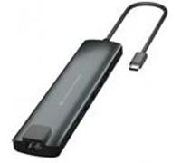 Conceptronic Adaptateur USB-C DONN06G 9-en-1 USB 3.2 Gen 1 Noir/Argent