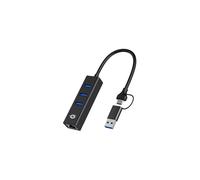 Conceptronic DONN07BA : Adaptateur Ethernet 5000 Mbit/s USB Type-A/Type-C, compatible Windows/macOS/Android, ports USB 3.2 Gen 1, Wake-on-LAN