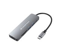 Conceptronic Hub USB Type-C DONN11G USB 3.2 Gen 1 Gris