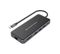 Conceptronic Station d'accueil DONN15G 12-in-1 USB 3.2 Type-C avec fil Gris