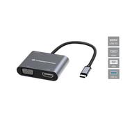 Conceptronic DONN16G Avec fil USB 3.2 Gen 1 (3.1 Gen 1) Type-C Gris