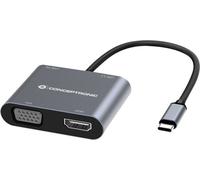 Conceptronic DONN16G CONCEPTRONIC 4-1 Dock USB-C->HDMI,USB3.0,VGA,100WPD 15cm gr