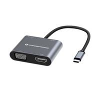 Conceptronic DONN16G Avec fil USB 3.2 Gen 1 (3.1 Gen 1) Type-C Gris