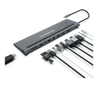 Conceptronic DONN17G Station d'accueil 12-en-1 USB-C Gris