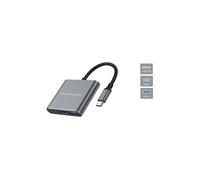 Conceptronic DONN18G Dock USB-C 3.2 Gen 1, Power Delivery 100W, HDMI 1.4 4K 30Hz, USB-A/USB-C, Gris, Compatible Windows/macOS/ChromeOS