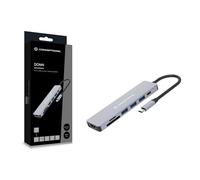 Conceptronic Station d'accueil DONN19G USB-C filaire USB 3.2 Gen 1, HDMI, SD/MicroSD, Gris