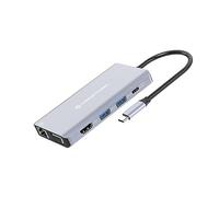 Conceptronic Réplicateur de ports Donn20g – Station d'accueil câblée USB‑C 10‑en‑1 USB 3.2 Gen1 Gris