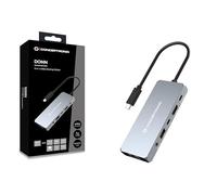 Conceptronic Station d'accueil DONN22G 6 en 1 USB4 40 Gbit/s HDMI 8K 60 Hz 2,5 GbE 100 W PD Gris