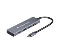 Conceptronic DONN23G Station d'accueil 6 en 1 USB 3.2 Gen 1, USB 3.0 x 2, 100W USB PD, 4K 60Hz HDMI, SD, TF/MicroSD