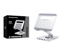 Conceptronic DONN26G Support de Tablette 8 en 1 USB 3.2 Gen 1, Base rotative à 360°, Pliable, Hauteur réglable