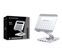 Conceptronic DONN26G Tablet Stand with 8 in 1 USB 3.2 Gen 1 Docking Station, 360