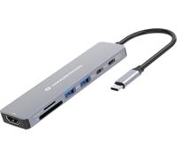 Conceptronic DONN28G CONCEPTRONIC 7-1 Dock USB-C->HDMI,USB-C,2xUSB-A,+ 25cm gr