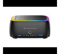 Conceptronic DONN36B Station d'accueil USB 3.2 Gen 1 Type-C pour HDD/SSD 2.5" et 3.5" SATA III 5 Gbit/s ABS noir