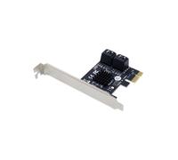 Conceptronic EMRICK03G : Carte contrôleur PCIe vers 4 ports SATA III 6Gbit/s, support Windows/Linux, échange à chaud, avec câbles SATA et équerre low profile