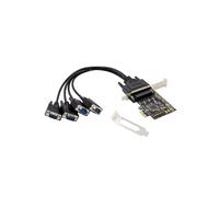 Conceptronic EMRICK12B : Carte d'interface PCIe 2.0 vers 4 ports série RS-232 internes, FIFO 256 o, compatible Windows et Linux