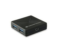 Conceptronic HUBBIES02B - Hub USB 3.2 Gen 1, 4 ports Type-A, Interface Mini-B, 5000 Mbit/s, câble 0.4m, Windows/macOS supportés