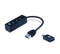 Conceptronic HUBBIES04B Hub USB 3.0 4 Ports + Adaptateur OTG pour USB-C