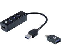 Conceptronic HUBBIES04B Hub USB 4 ports USB-A USB 3.1 Gen1 5 GBit/s noir HUBBIES04B
