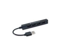 Conceptronic HUBBIES05B Hub USB 2.0, 4 ports USB 2.0, 480 Mbit/s, Noir, Câble 0.09m, Alimentation USB, Dimensions 15x96x15mm