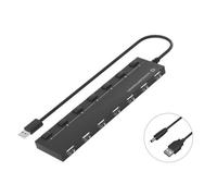 Conceptronic HUBBIES08B hub & concentrateur USB 2.0 480 Mbit/s Noir