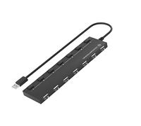 Conceptronic HUBBIES08B Hub USB 7 Ports 2.0/7 x 2.0 sans Bloc d'alimentation Noir