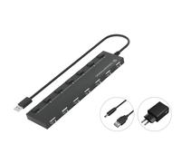 Conceptronic Hub USB 7 ports USB 2.0 avec adaptateur d'alimentation