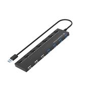Conceptronic HUBBIES09BP Hub USB 7 Ports 3.0/4 x 3.0/3 x 2.0 avec Bloc d'alimentation Noir