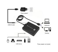 HUBBIES11B station d'accueil USB 3.2 Gen 1 (3.1 Gen 1) Type-A Noir