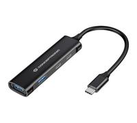Conceptronic Hub USB HUBBIES12B 4 ports (2×USB-A, 2×USB-C) USB 3.2 Gen 1 5 Gbit/s Type-C mâle Noir