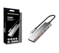 CONCEPTRONIC HUBBIES15G Hub 4 Ports USB 3.2 Gen 2, 10 Gbit/s, USB-C x 2, USB-A x 2, 100 W USB PD, boîtier en Aluminium
