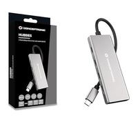 CONCEPTRONIC HUBBIES17G Hub 7 Ports USB 3.2 Gen 2, 10 Gbit/s, USB-C x 4, USB-A x 3, 100 W USB PD, boîtier en Aluminium