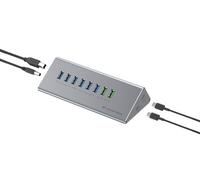 Conceptronic HUBBIES18G Hub USB 3.0 10 ports 60W Chargeur Docking Station 2-en-1