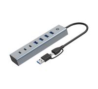 Conceptronic Hub USB HUBBIES20G USB 3.2 Gen 1 (3.1 Gen 1) Type-C 5000 Mbit/s Gris