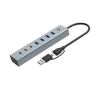 HUBBIES20G hub & concentrateur USB 3.2 Gen 1 (3.1 Gen 1) Type-C 5000 Mbit/s Gris