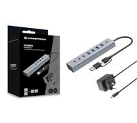 Conceptronic Hub USB HUBBIES20GP – USB 3.2 Gen 1 (3.1 Gen 1) Type-C 5000 Mbit/s Gris