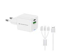 CONCEPTRONIC Ladegerät 2Port 33W,1xUSB-C,1xUSB-A +3-in-1 sw